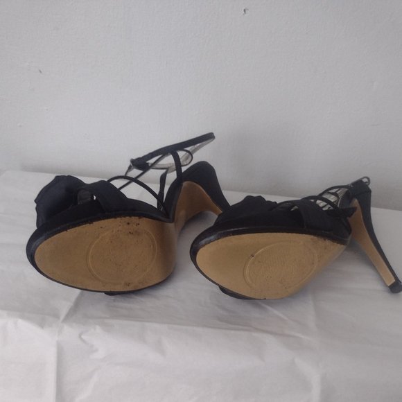 MAX STUDIO Black Satin heels - Picture 5 of 6